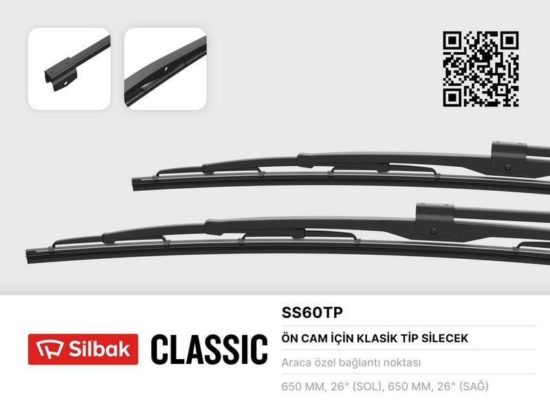 Silbak SS60TP Silecek Süpürgesi 650 mm Magirus M2000 Otokar Minibüs