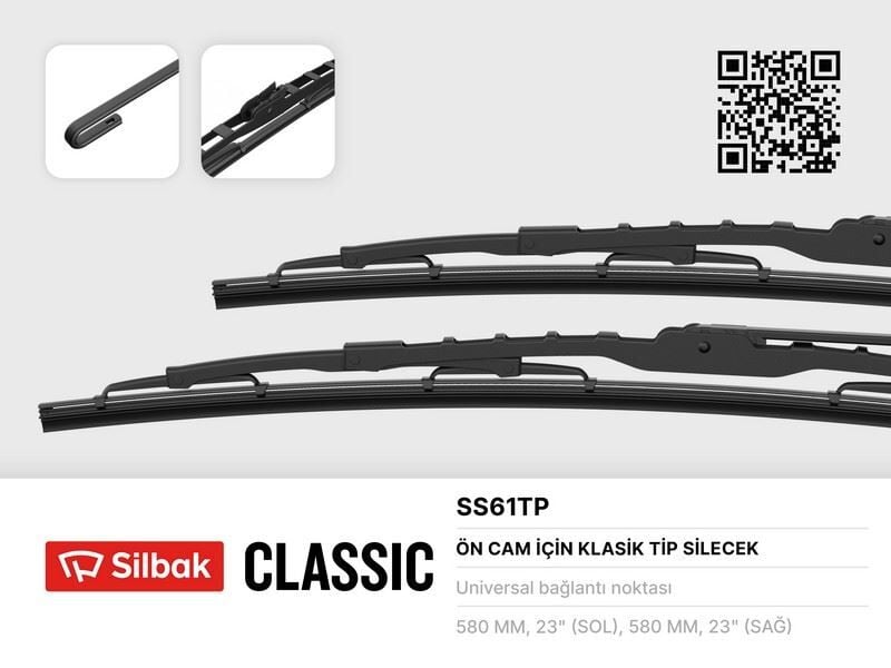 Silbak SS61TP Silecek Süpürgesi Ön Takım Ağır Ticari Araçlar