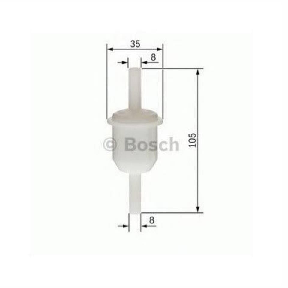 Bosch 0450904058 Webasto Yakıt Filtresi F4058 Şeffaf Universal Küçük Tip