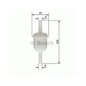 Bosch 0450904058 Webasto Yakıt Filtresi F4058 Şeffaf Universal Küçük Tip