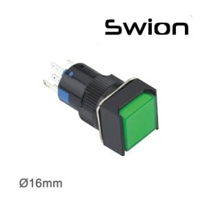 Buton 16mm LED'li Plastik Yaylı 1NO/1NC 5P SF-11