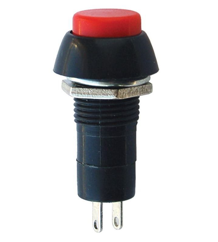 Buton Yaylı 12mm Kırmızı