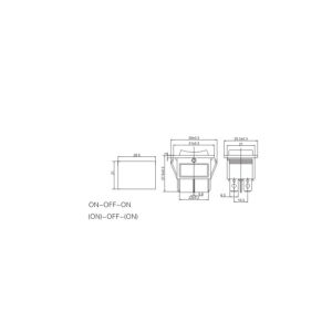 Anahtar Geniş Işıksız ON-OFF-ON IC-108