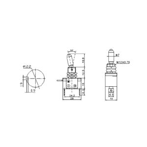 Toggle Switch ON-OFF Işıklı 12 Volt DC 20 Amper ASW-07D IC-151A