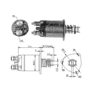 Zm 652 MARŞ OTOMATİĞİ 12V FIAT 850 - 900 / SEAT 133