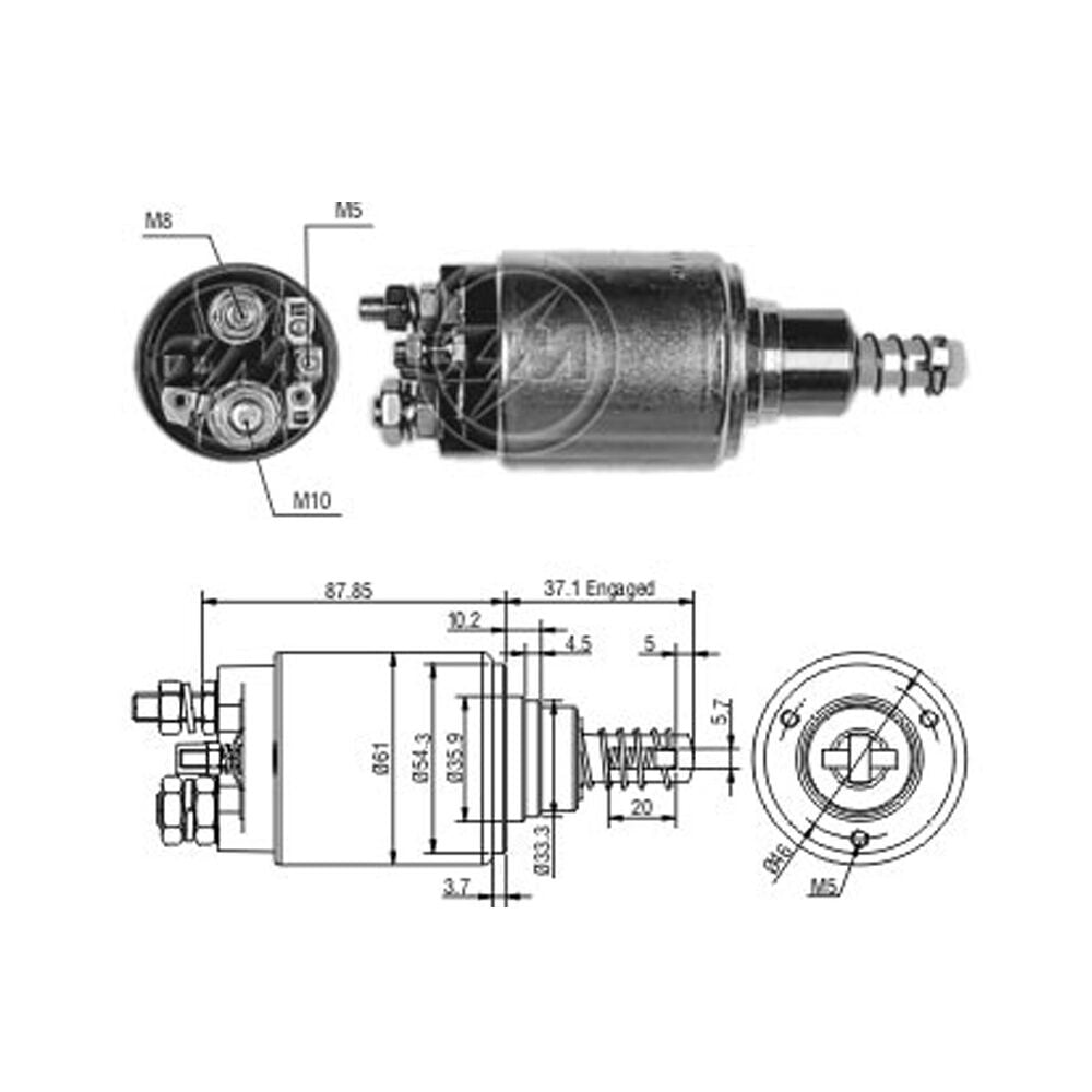 Zm 653 MARŞ OTOMATİĞİ 12V PEUGEOT 504 - 505 - 604 / TALBOT TAGORA