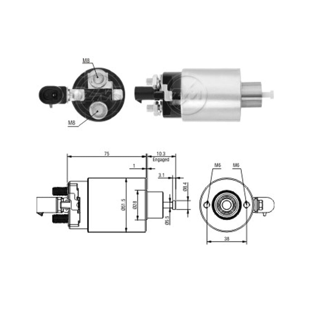 Zm 6695 MARŞ OTOMATİĞİ 12V JEEP CHEROKEE - GRAND CHEROKEE - WRANGLER