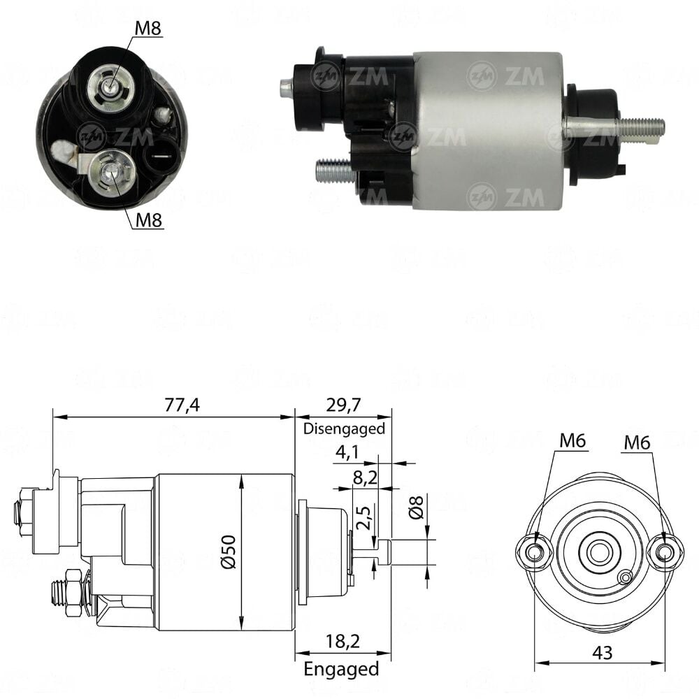 Zm 6705 MARŞ OTOMATİĞİ 12V HONDA JAZZ