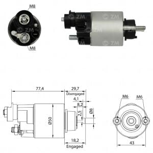 Zm 6705 MARŞ OTOMATİĞİ 12V HONDA JAZZ