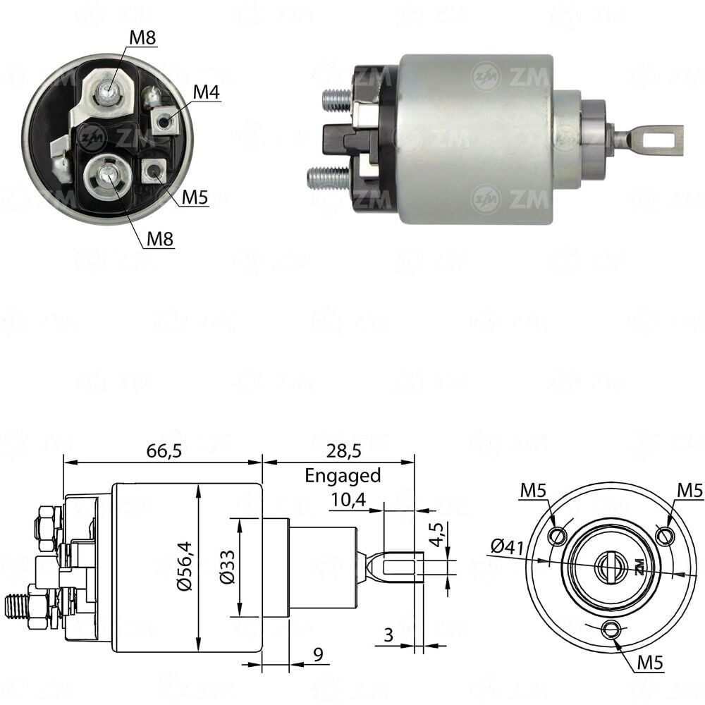 Zm 671 MARŞ OTOMATİĞİ 12V RENAULT R18 - R21 - TRAFIC