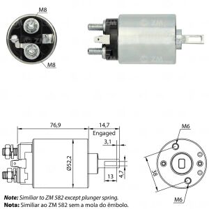 Zm 681 MARŞ OTOMATİĞİ 12V NISSAN 510 - 610 - 620 - 710 - SUNNY / RENAULT R12 - R15 - R17