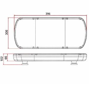 Tepe İkaz Lambası  32 Led Sarı 12/24V