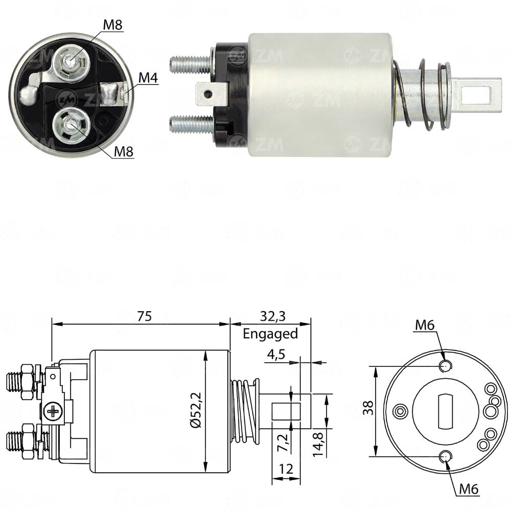 Zm 686 MARŞ OTOMATİĞİ 12V BUICK / CADILLAC / GM - CHEVROLET / GM - OLDSMOBILE / GM - PONTIAC / GMC