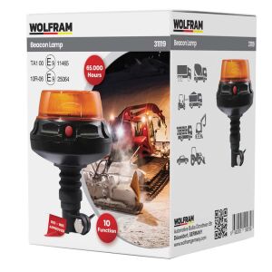 Led Tepe Döner İkaz Lambası Civatalı 10 Fonksiyon E9-Belgeli