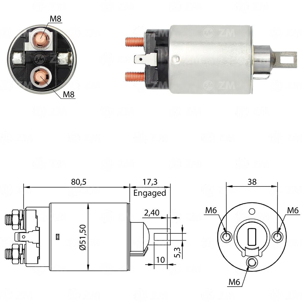 Zm 690 MARŞ OTOMATİĞİ 12V MAZDA 323 - 626 / NISSAN