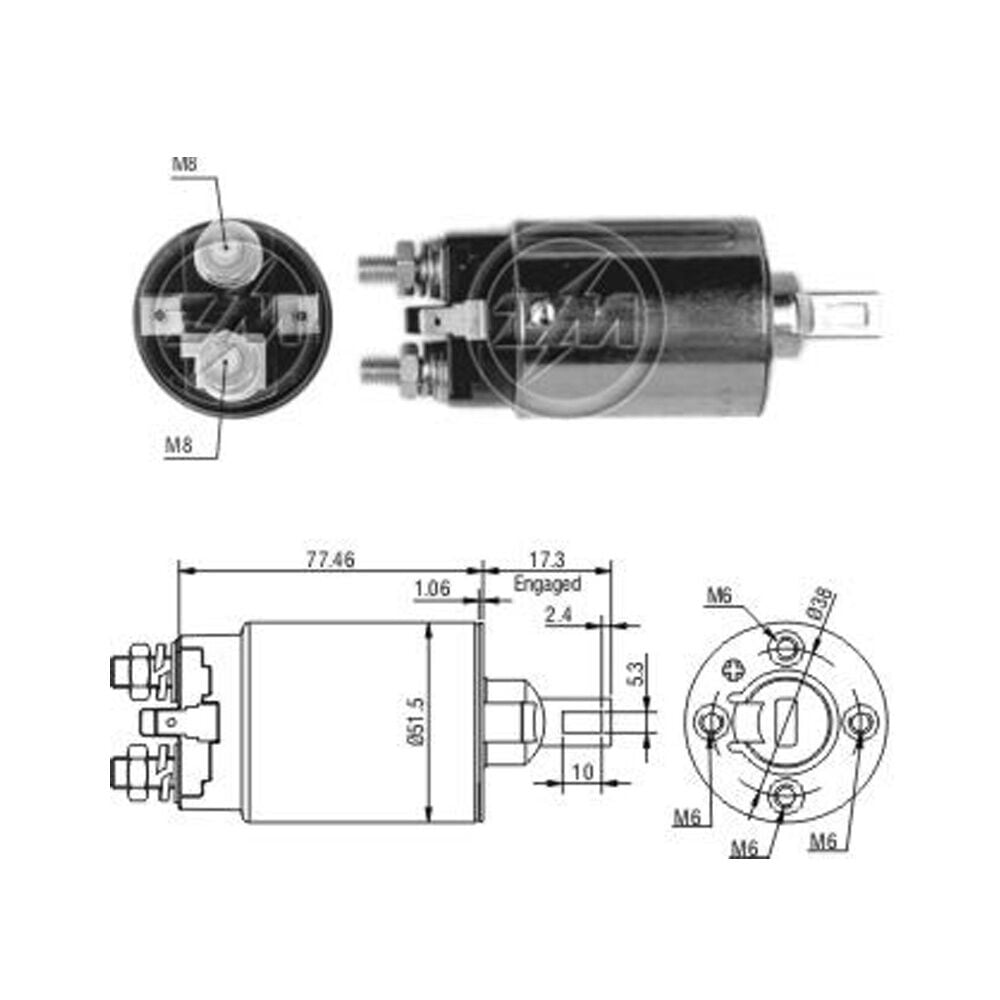 Zm 692 MARŞ OTOMATİĞİ 12V MITSUBISHI COLT - GALANT - LANCER - SPACE / NISSAN BLUEBIRD - CHERRY - DATSUN - MICRA - PATROL -
