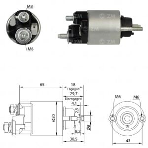 Zm 705 MARŞ OTOMATİĞİ 12V AGRALE / GM - CHEVROLET / GM - ISUZU / JOHN DEERE / KUBATO / MASSEY FERGUSON (SND-0705)