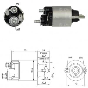 Zm 705 MARŞ OTOMATİĞİ 12V AGRALE / GM - CHEVROLET / GM - ISUZU / JOHN DEERE / KUBATO / MASSEY FERGUSON (SND-0705)