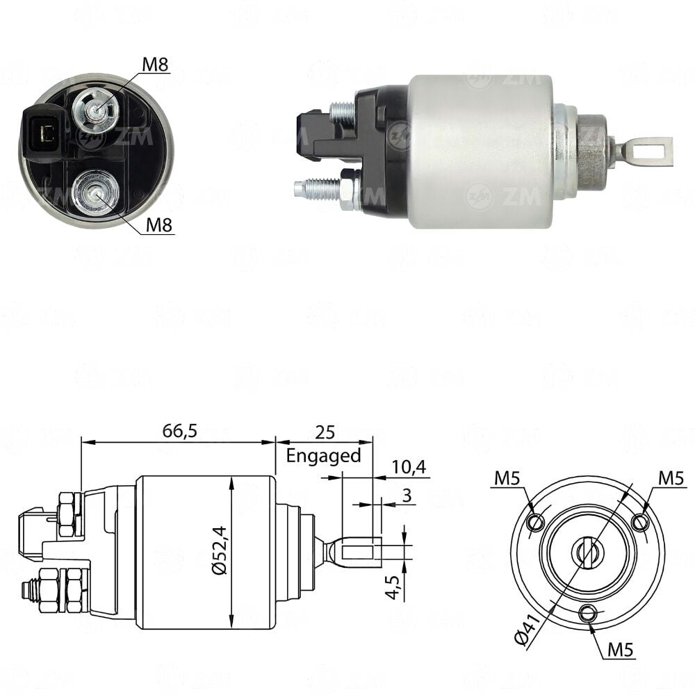 Zm 7381 MARŞ OTOMATİĞİ 12V AUDI A3 / BMW 3 SERIES / SEAT ALHAMBRA - LEON / SKODA FABIA - OCTAVIA / VOLKSWAGEN BORA