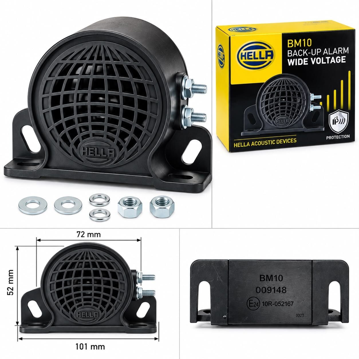 Hella 3SL 009 148-141 BM10 12-48V Geri Vites İkaz Alarmı 110 dB