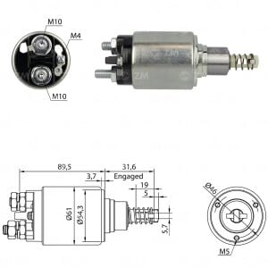 Zm 744 MARŞ OTOMATİĞİ 12V ALFA ROMEO / MERCEDES-BENZ / VOLVO