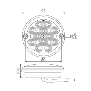 DASTERI DSL-210DIR LED Ön Yön Gösterge Lambası 9V - 33V