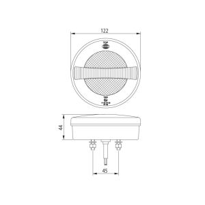 Dasteri DSL-230FRT 3 Fonksiyonlu LED Arka Lamba 10-30V Sis Geri Vites Park