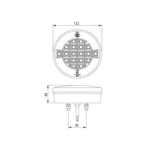 DASTERI DSL-230STD-L Arka LED Lamba Beyaz Dinamik Flaş (Sol)