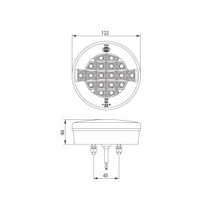 DASTERI DSL-230STD-R Arka LED Lamba Beyaz Dinamik Flaş (Sağ)