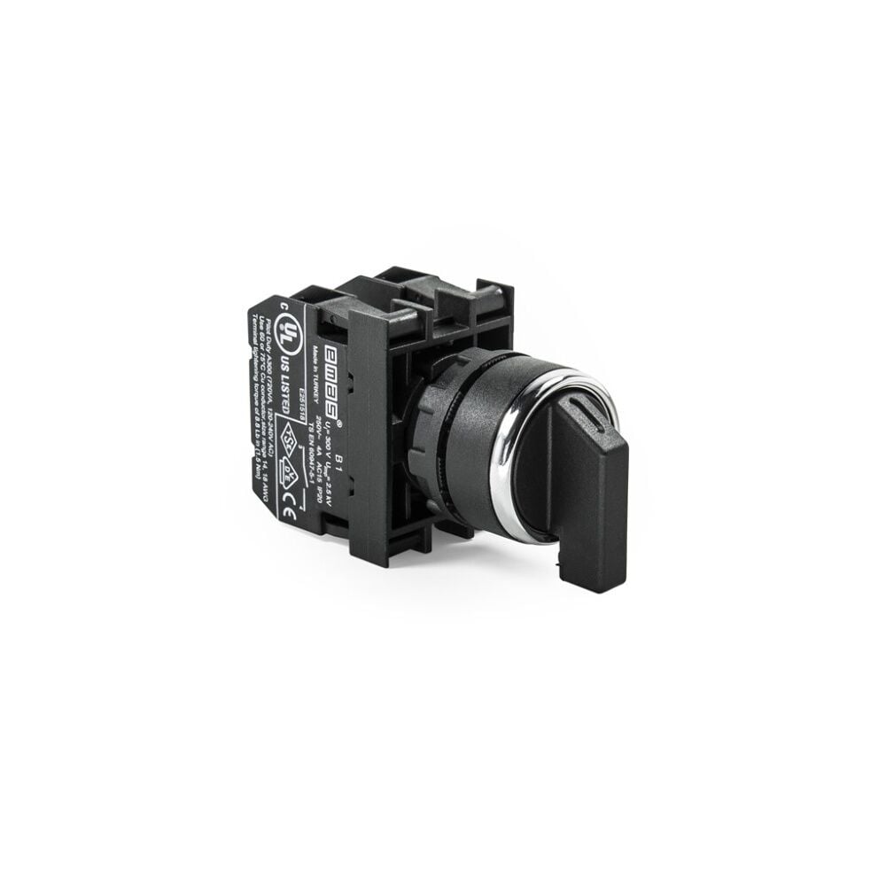 EMAS B101S32 2NO II-0-I 60° Çift Dönüşlü Seçici Buton 22 mm