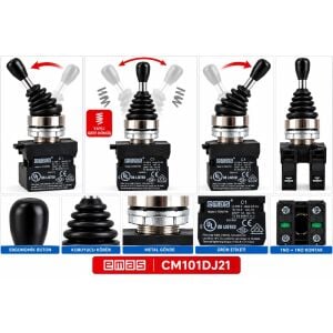EMAS CP101S30 2NO II-0-I 60° Kalıcı Seçici Buton 22 mm