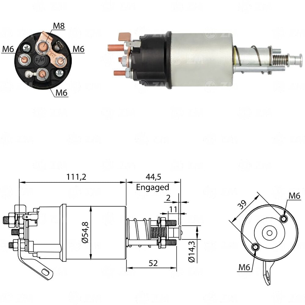 ZM 610 Marş Otomatiği 12V Ford / BMC (CBS-L801 - OYP-10136 - SS-707)