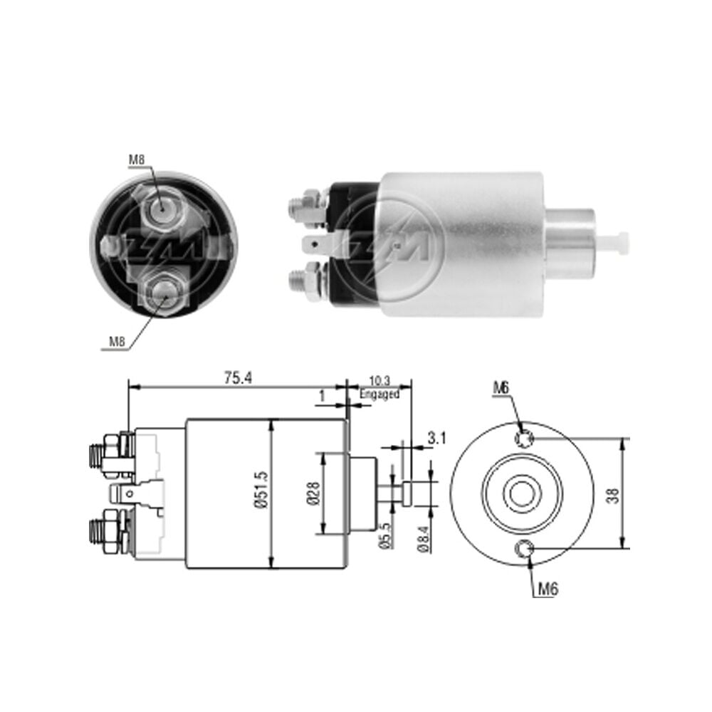 ZM 8698 Marş Otomatiği 12V JAC Motors J3