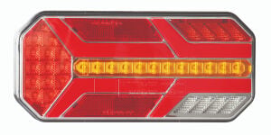 Led 7 Fonksiyonlu Arka Stop Lambası Amber-Kırmızı-Beyaz 10-30V E9 Belgeli Sol