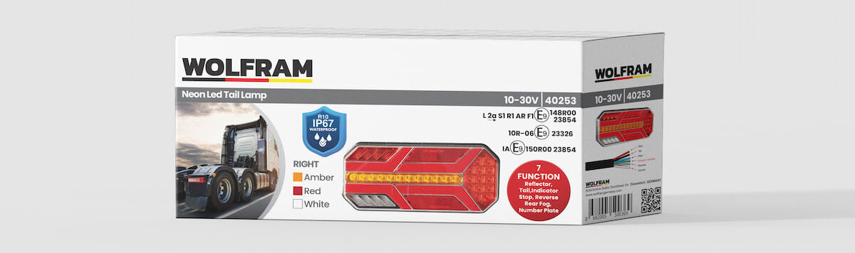 Çeray ÇERAY Yeni Neon Led Stop Lambası Kayar Sinyalli Kamyon-tır-dorse-karavan-kamyonet 12x24 Volt 1adet