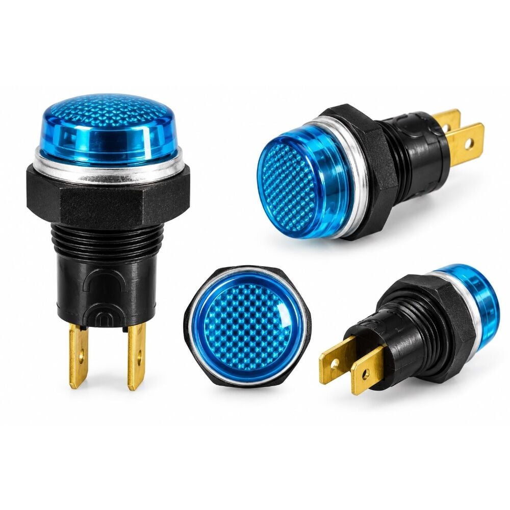 EMAS S140M1 12V Mavi Göz Lambası 14 mm Sinyal İkaz Lambası