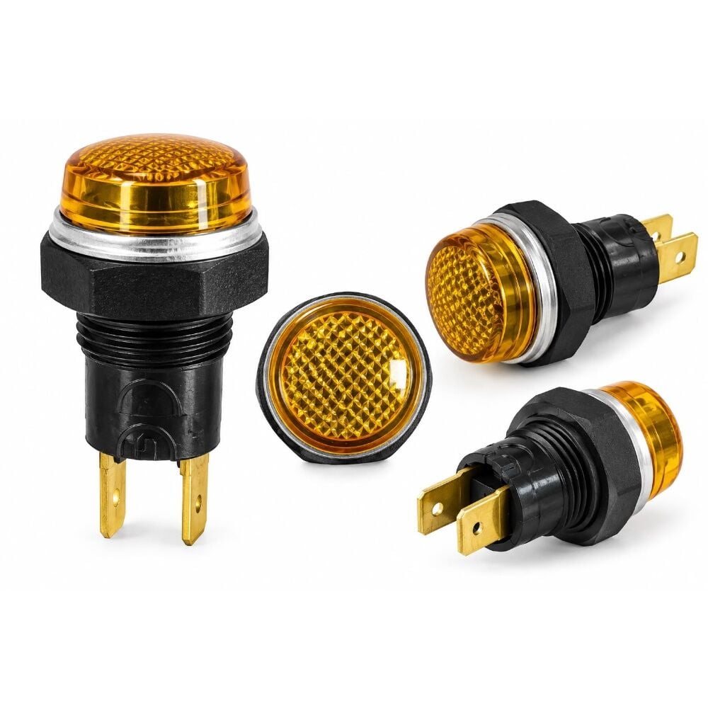 EMAS S140S1 12V Sarı Göz Lambası 14 mm Sinyal İkaz Lambası