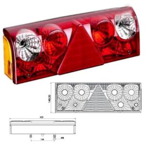 Üniversal Kamyon Dorse Stop Camı Beyaz Sinyalli - 201615-BC