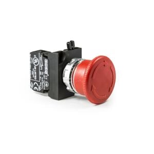 EMAS CM200E Acil Stop Butonu 1NC 40 mm Çevirmeli Kırmızı Metal 22 mm IP65