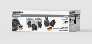 Çift Platinli Siyah 4 Uçlu Pro Marş Güç Rölesi 12V 80A