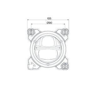 SANEL Far LED Kısa Far 90 mm