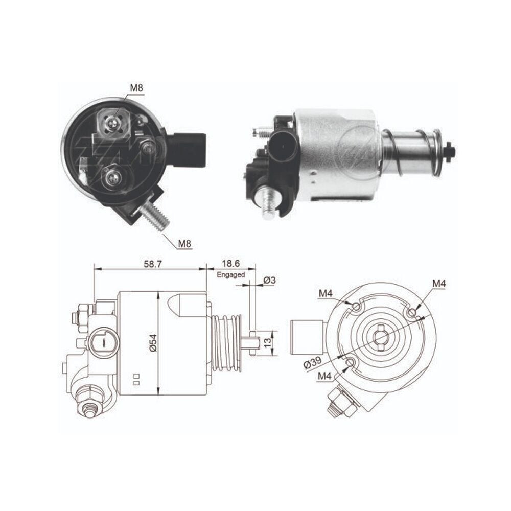 ZM 9494 Marş Otomatiği 12V Cadillac / GM-Chevrolet / GMC
