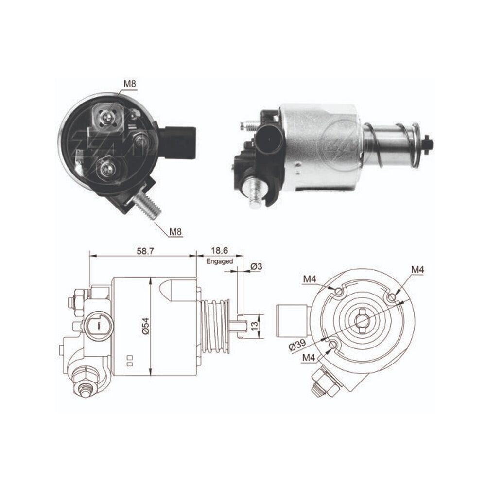 ZM 9494 Marş Otomatiği 12V Cadillac / GM-Chevrolet / GMC