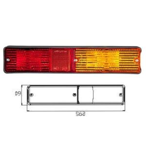 Arka Stop Sinyal Camı Uzun Tip Mf 398 - 712221-C