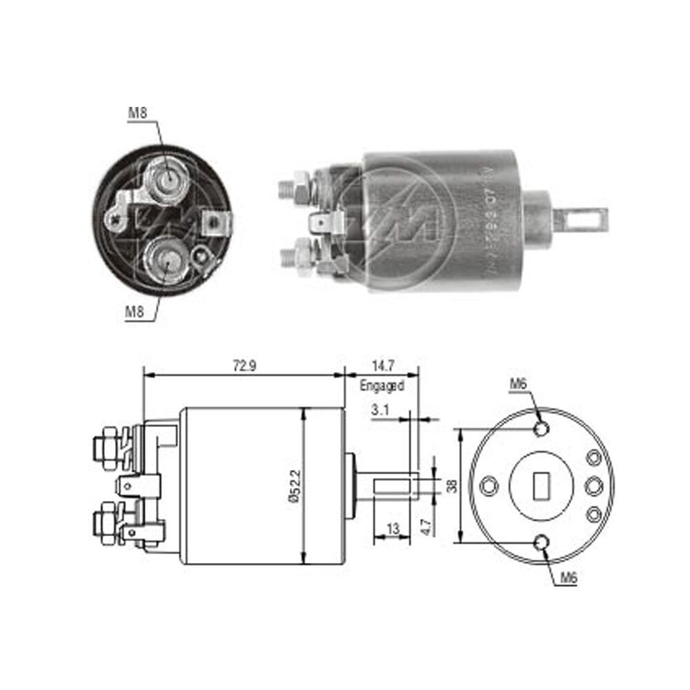 ZM 785 Marş Otomatiği 12V Volvo 240 - 740 / Penta Marin