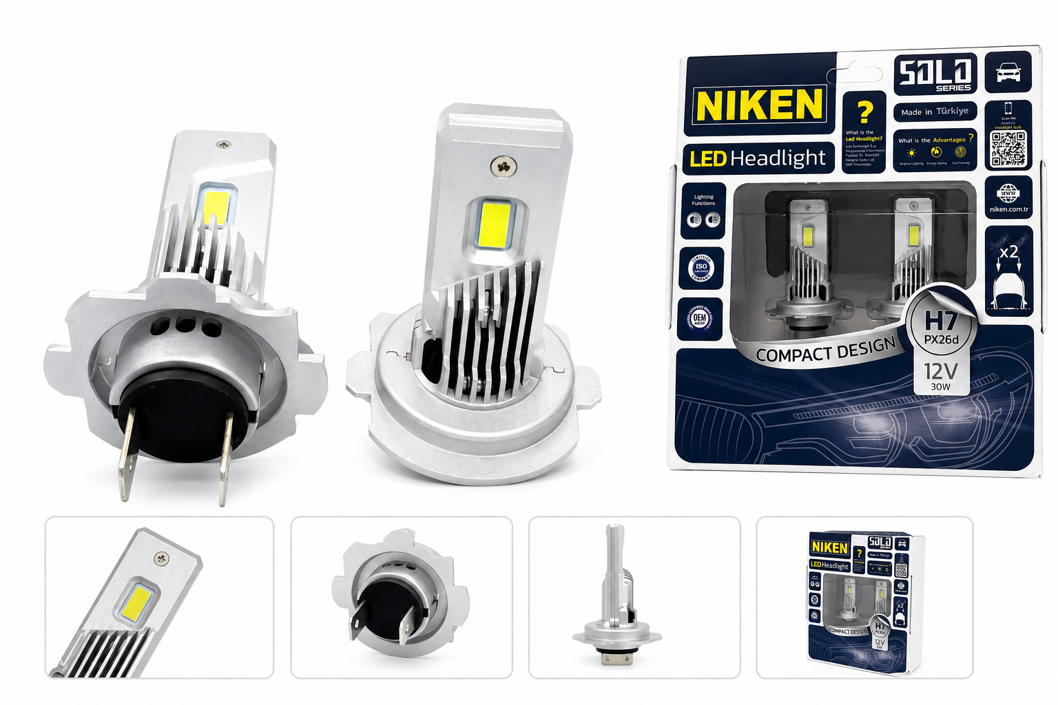 LED Far Ampul Takımı H7 SOLO Serisi