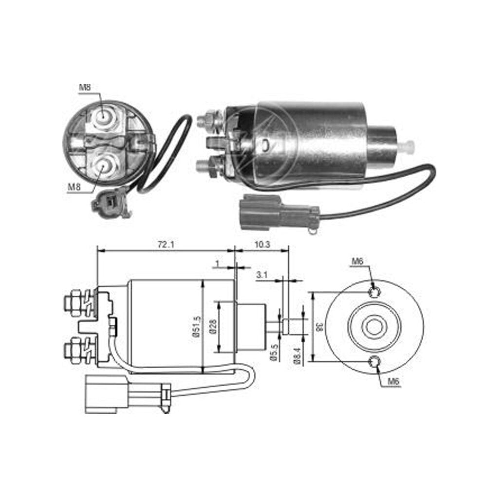 ZM 792 Marş Otomatiği 12V Nissan 100 - Entra - Infiniti - Prairie - Primera - Pulsar - Sentra - Sunny