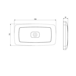 Sanel Led Lamba 12Volt 34 Ledli İç Aydınlatma Dokunmatik Sıcak Beyaz
