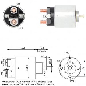 ZM 7995 Marş Otomatiği 12V Citroen C-Crosser / Mitsubishi ASX - Colt - Lancer - Outlander / Nissan March