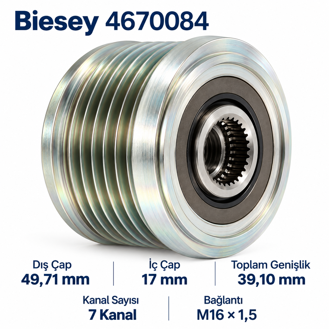 Biesey Mercedes Benz CLS 320 CDI 350 CDI E 280 CDI E 320 CDI Alternatör Kasnağı 535008410 4670084